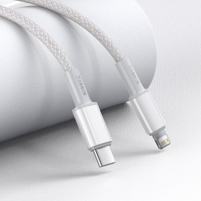 Кабел BASEUS Type-C - Lightning, 2м, 20W, High Density Braided, (CATLGD-A02) - Image 4