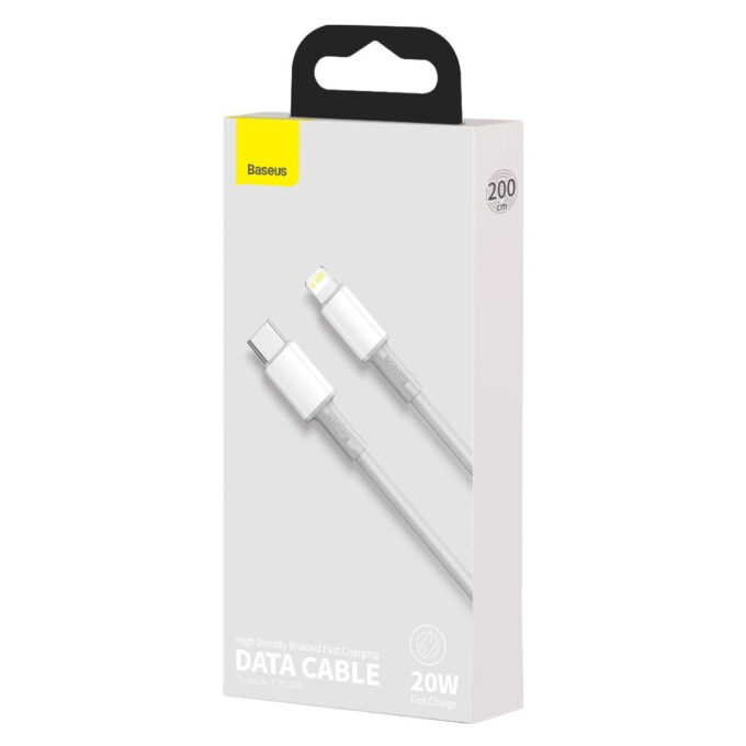 Кабел BASEUS Type-C - Lightning, 2м, 20W, High Density Braided, (CATLGD-A02) - Image 5
