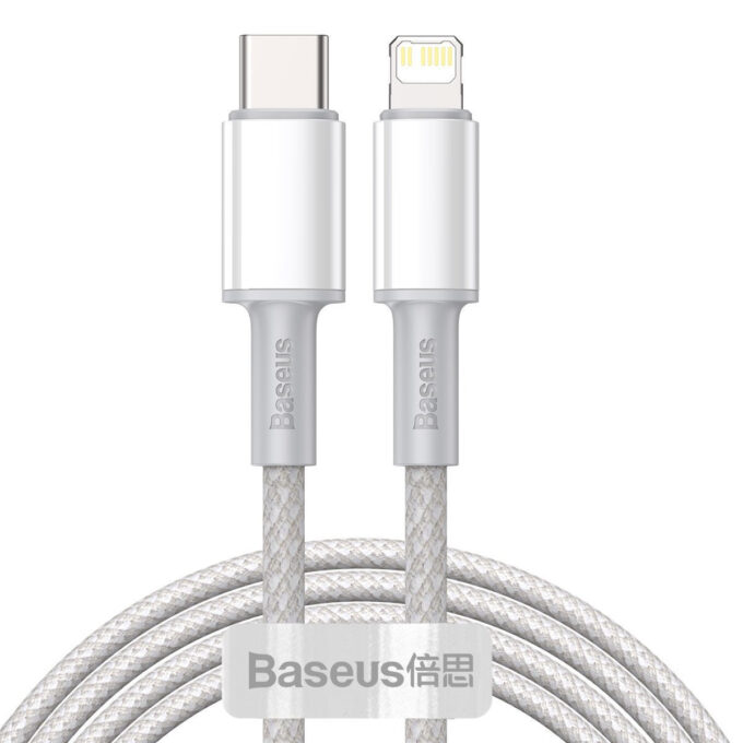 Кабел BASEUS Type-C - Lightning, 2м, 20W, High Density Braided, (CATLGD-A02)
