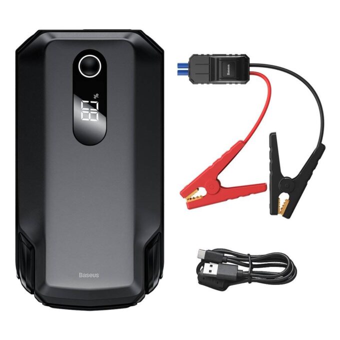 Стартер за автомобил и външна батерия Baseus Energy Max Car - 20 000 mAh, 2000A + фенер (CGNL020001)