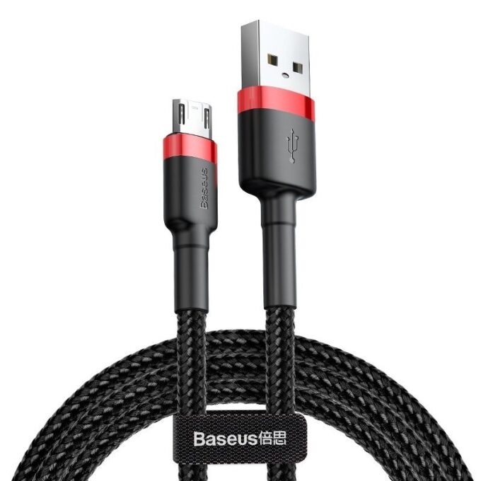Кабел BASEUS USB-A - Micro USB, 1м, 2.4A CAFULE