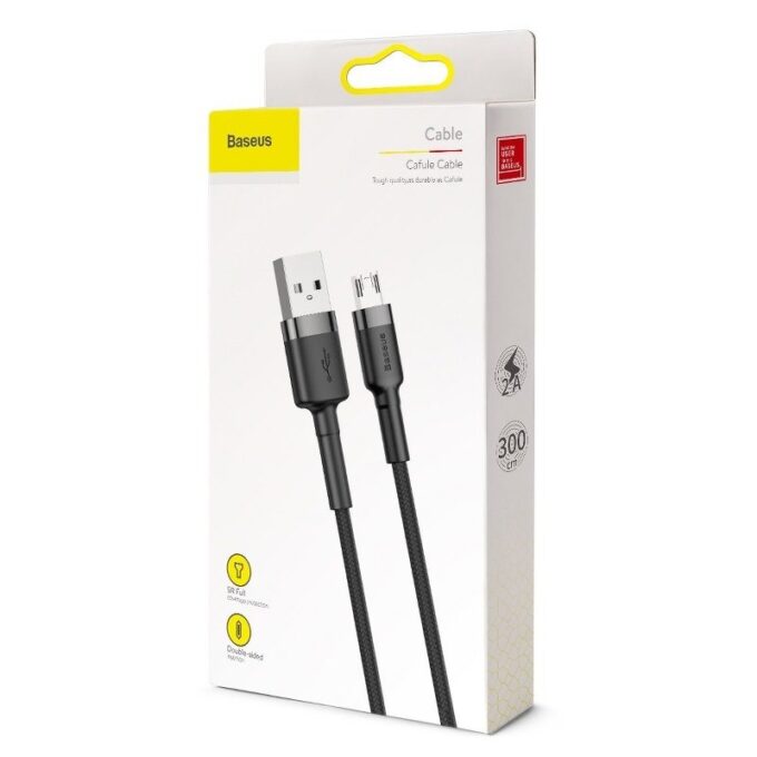 Кабел BASEUS USB-A - Micro USB, 3м, 2A CAFULE (CAMKLF-HG1 ) - Image 11