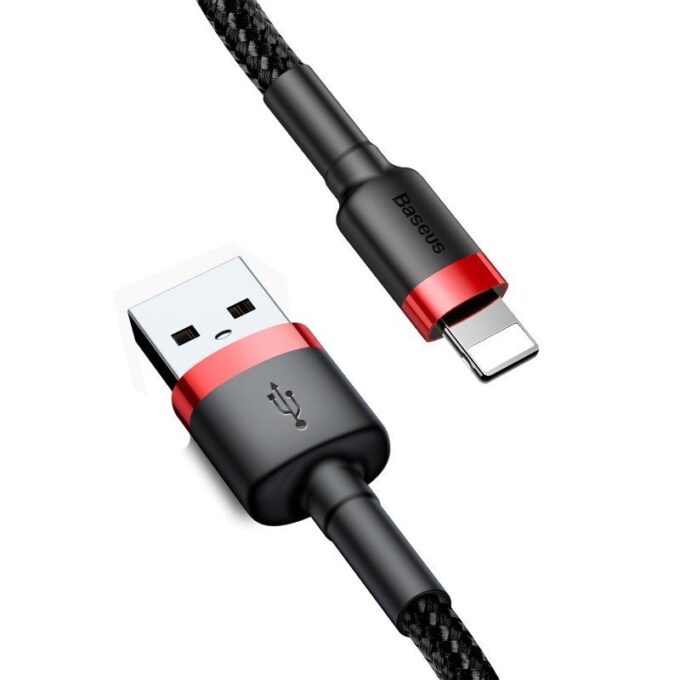 Кабел BASEUS USB-A - Lightning, 3м,2A,Cafule - Image 2