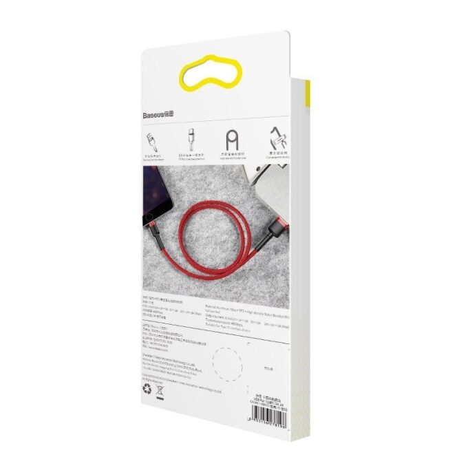 Кабел BASEUS USB-A - Lightning, 3м,2A,Cafule - Image 14