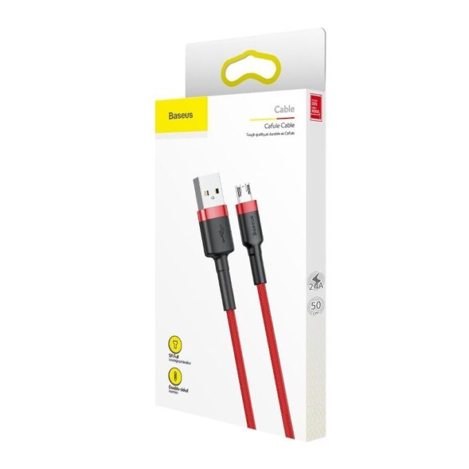 Кабел BASEUS USB-A - Micro USB, 1м, 2.4A CAFULE (CAMKLF-B09) - Image 9