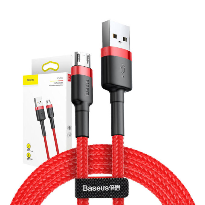 Кабел BASEUS USB-A - Micro USB, 1м, 2.4A CAFULE (CAMKLF-B09) - Image 8