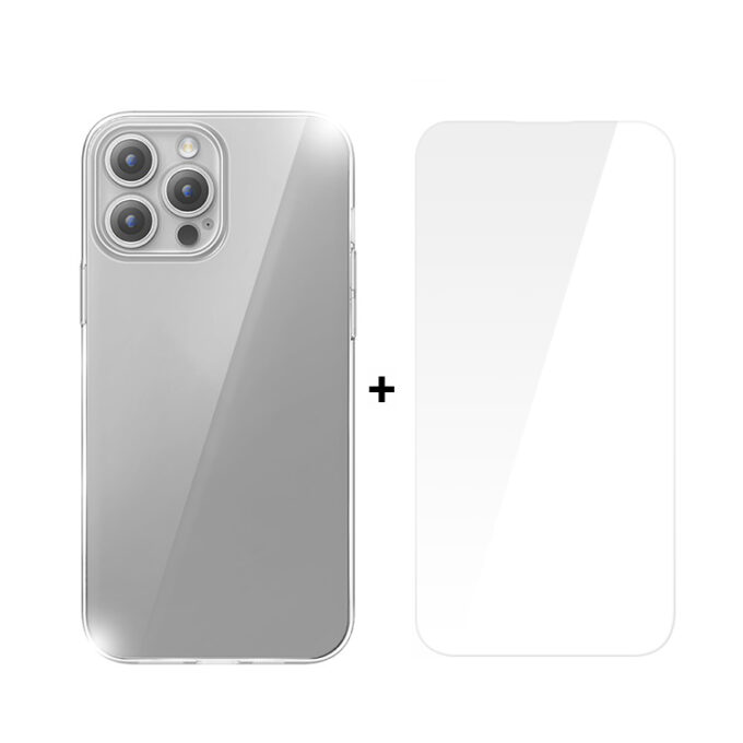 Калъф + стъклен протектор Baseus Corning Series за Apple iPhone 15 Pro Max, SET (P60112203201-03)