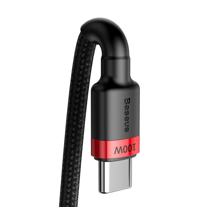 Кабел BASEUS Type-C - Type-C, 2м, 100W, Cafule - Image 4