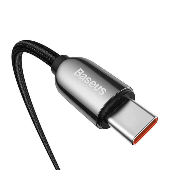 Кабел BASEUS Type-C - Type-C, 1м, 100W, Display Fast Charging (CATSK-B01) - Image 2