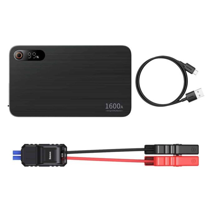 Стартер за автомобил и външна батерия Baseus Super Energy PRO Car - 16 000 mAh, 1600A + фенер (CGNL070001)