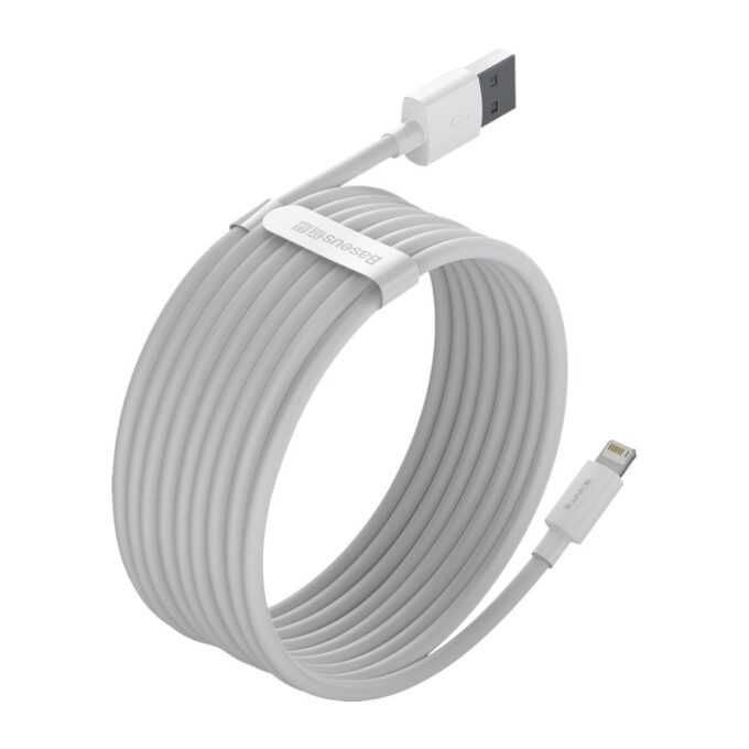 Кабел BASEUS USB-A - Lightning, 1.5м,2.4А, СЕТ 2 броя, (TZCALZJ-02) - Image 4