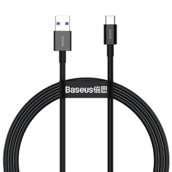 Кабел BASEUS USB-A - Type-C, 1м, 66W, Superior S - Черен
