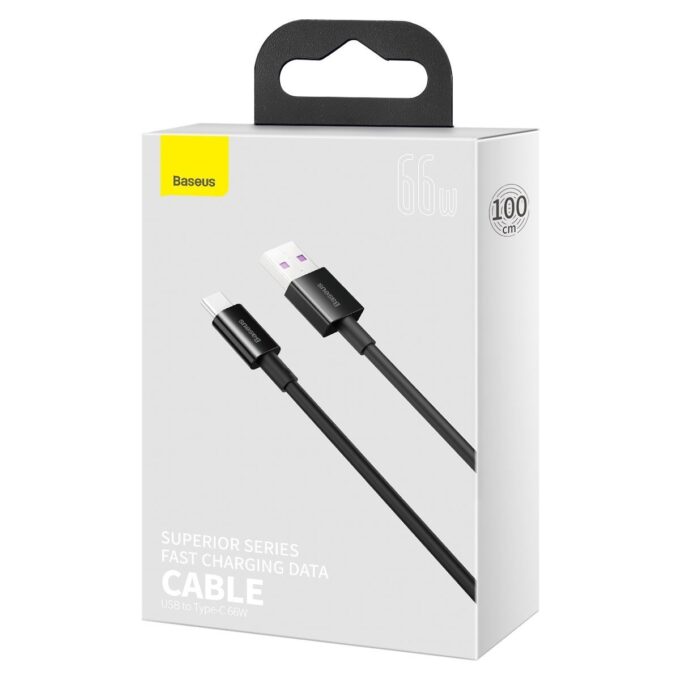 Кабел BASEUS USB-A - Type-C, 1м, 66W, Superior S - Image 21