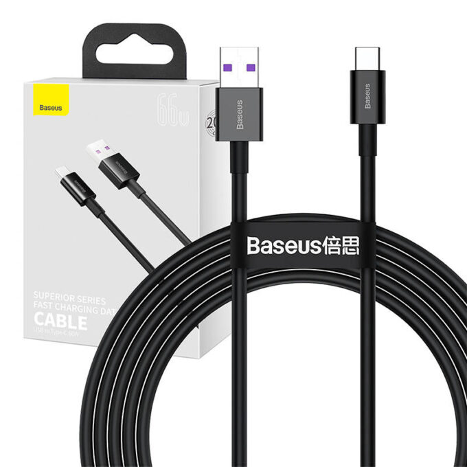 Кабел BASEUS USB-A - Type-C, 2м, 66W, Superior S - Image 21