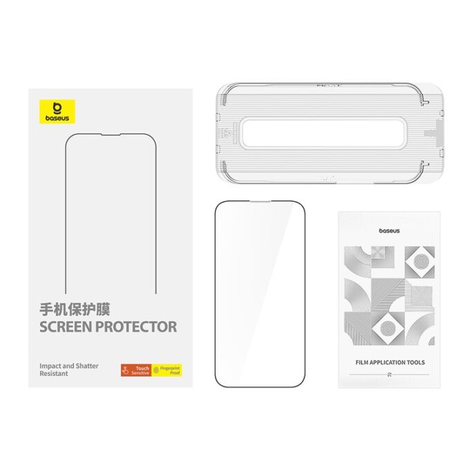 Стъклен протектор Baseus Corning Series HD за Apple iPhone 15 Pro, Easy-fix (P60012219201-02) - Image 9