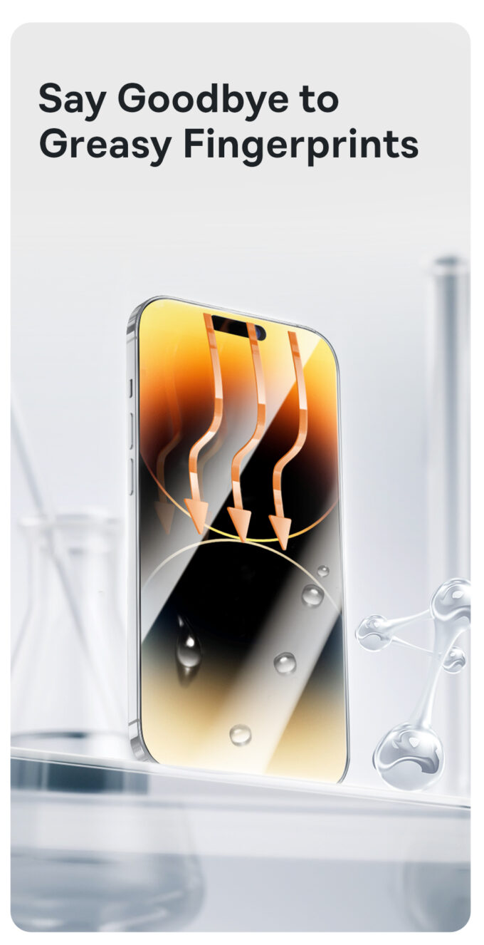 Стъклен протектор Baseus Corning Series HD за Apple iPhone 15 Pro, Easy-fix (P60012219201-02) - Image 3