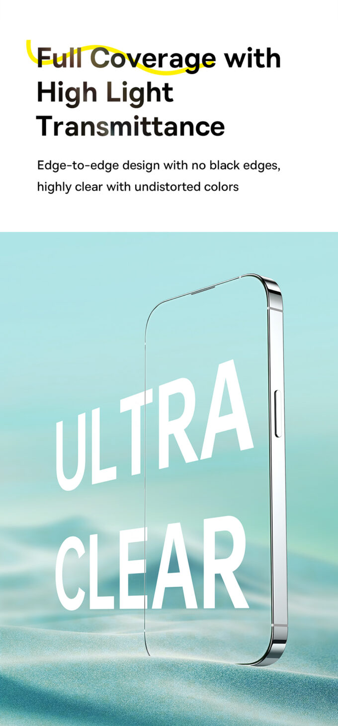 Стъклен протектор Baseus Crystal Ceramic за Apple iPhone 15 Pro, SET 2 броя (P6001205Q201-05) - Image 5