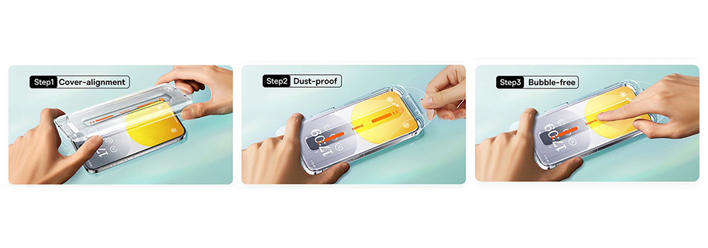 Стъклен протектор Baseus Crystal Ceramic за Apple iPhone 15, Easy-fix (P6001205M201-00)
