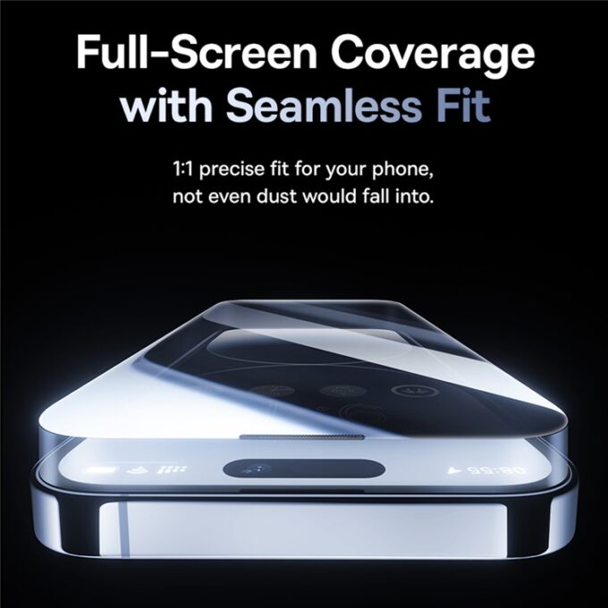Стъклен протектор Baseus Crystal Ceramic за Apple iPhone 15, Privacy 360 (P6001205S201-08) - Image 2