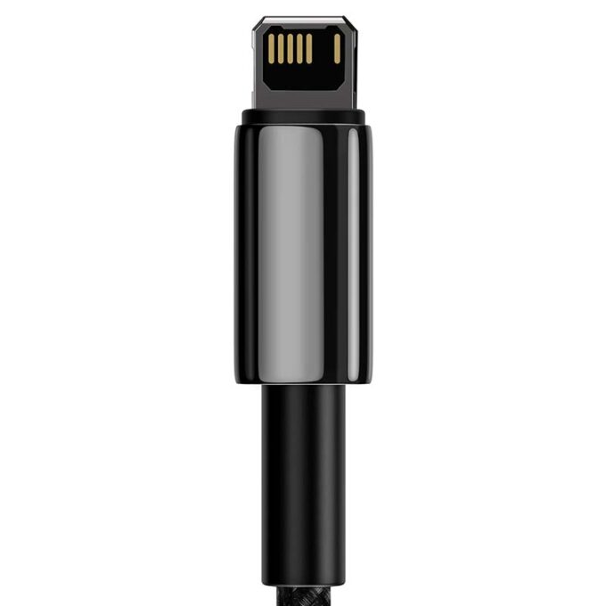 Кабел BASEUS USB-A - Lightning, 2м,2.4А, Tungsten Gold, (CALWJ-A01) - Image 3