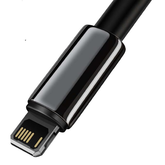 Кабел BASEUS USB-A - Lightning, 2м,2.4А, Tungsten Gold, (CALWJ-A01) - Image 6