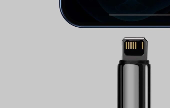 Кабел BASEUS USB-A - Lightning, 2м,2.4А, Tungsten Gold, (CALWJ-A01) - Image 8