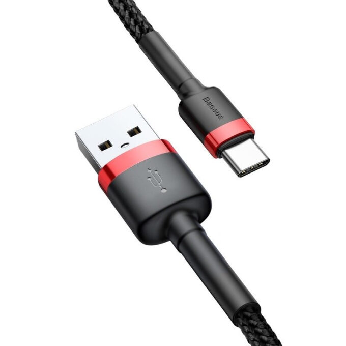 Кабел BASEUS USB-A - Type-C, 2м, 2A, Cafule - Image 4