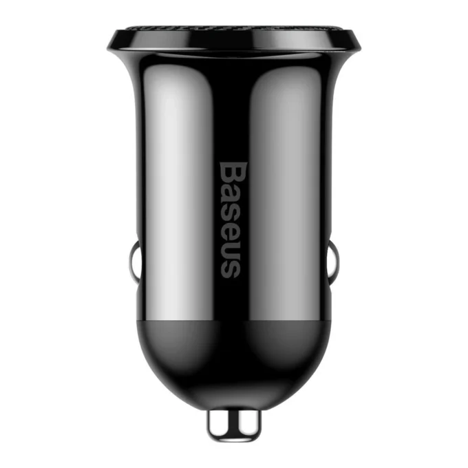 Зарядно за автомобил 12V BASEUS 24W, 2xUSB-A Grain Pro (CCALLP-01) - Image 4