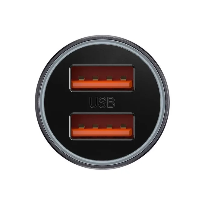 Зарядно за автомобил 12V BASEUS 60W, 2xUSB-A, Golden Contactor Max Dual (CGJM000013) - Image 5