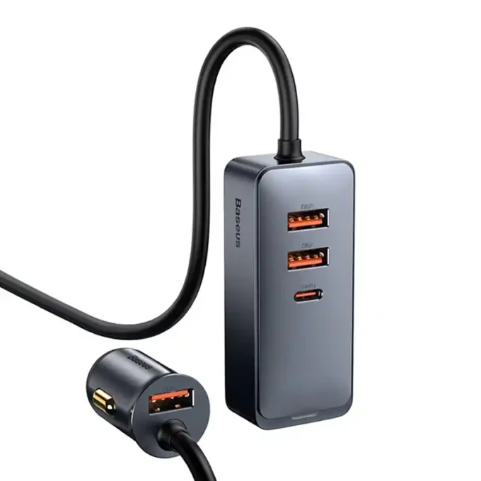 Зарядно за автомобил 12V BASEUS 120W, 3xUSB-A, USB-C, Share Together PPS multi-port (CCBT-B0G) - Image 2