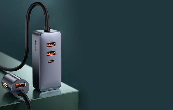 Зарядно за автомобил 12V BASEUS 120W, 3xUSB-A, USB-C, Share Together PPS multi-port (CCBT-B0G) - Image 9