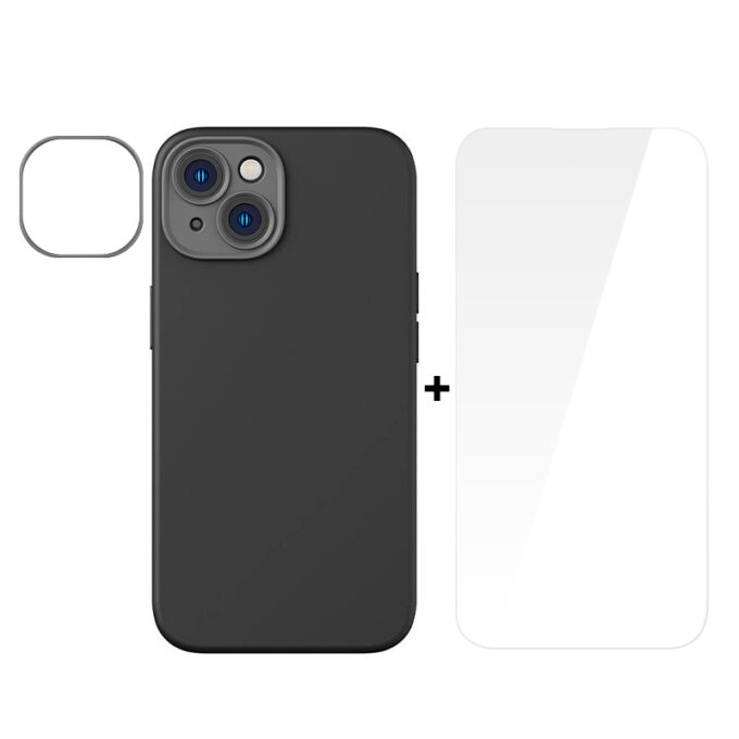 Калъф + стъклен протектор BASEUS Liquid Gel MagSafe за Apple iPhone 14 Plus, SET - Image 9