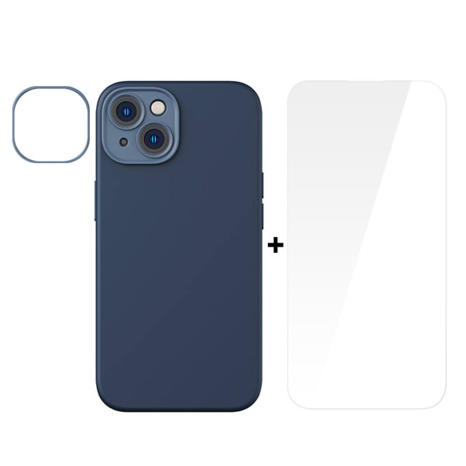 Калъф + стъклен протектор BASEUS Liquid Gel за Apple iPhone 14, SET (ARYT001603)