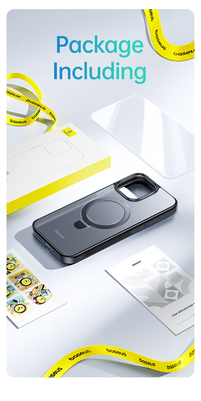 Калъф + стъклен протектор Baseus Sky Ring MagSafe за Apple iPhone 15 Pro - Image 8