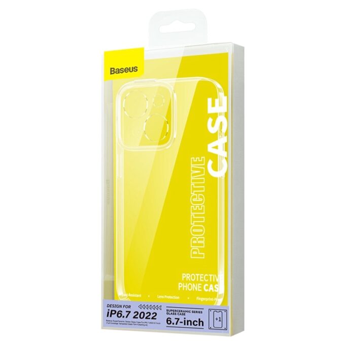 Калъф + стъклен протектор Baseus SuperCeramic Glass за Apple iPhone 14, SET (ARCJ000002) - Image 3