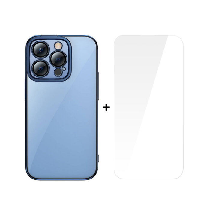 Калъф + стъклен протектор BASEUS Glitter за Apple iPhone 14 Pro, SET (ARMC021303)