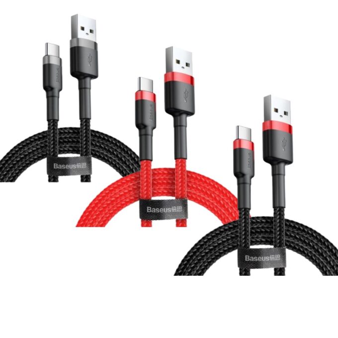 Кабел BASEUS USB-A - Type-C, 3м, 2A, CAFULE