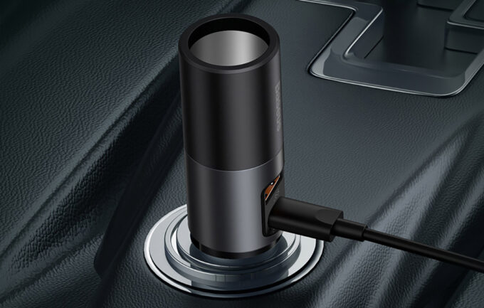 Зарядно за автомобил 12V BASEUS 120W, 2xUSB-A + извод за запалка, Cigarette Lighter Expansion (CCBT-D0G) - Image 6