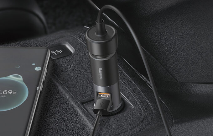 Зарядно за автомобил 12V BASEUS 120W, 2xUSB-A + извод за запалка, Cigarette Lighter Expansion (CCBT-D0G) - Image 8