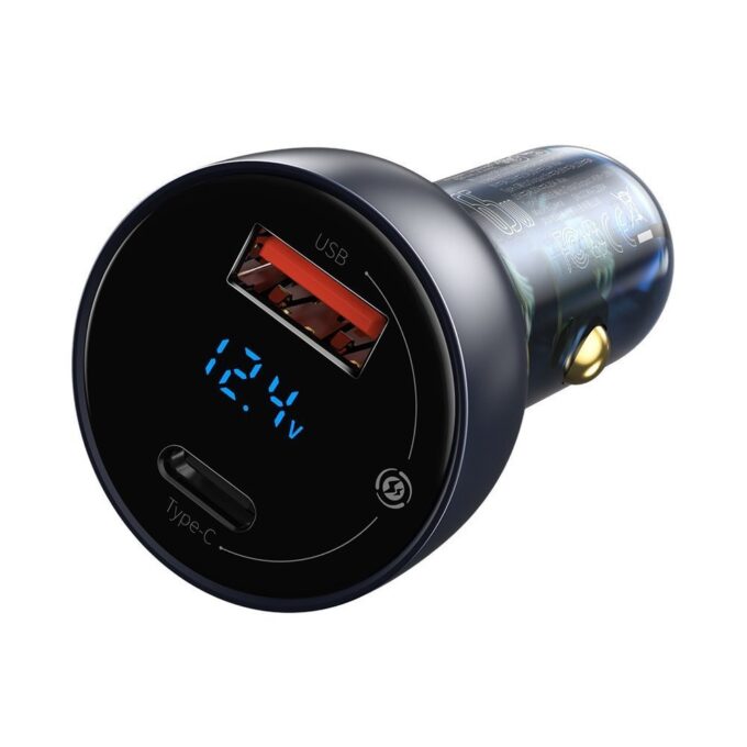 Зарядно за автомобил 12V BASEUS 65W, USB-A, USB-C + кабел Type-C - Type-C 100W (TZCCKX-0G) - Image 4