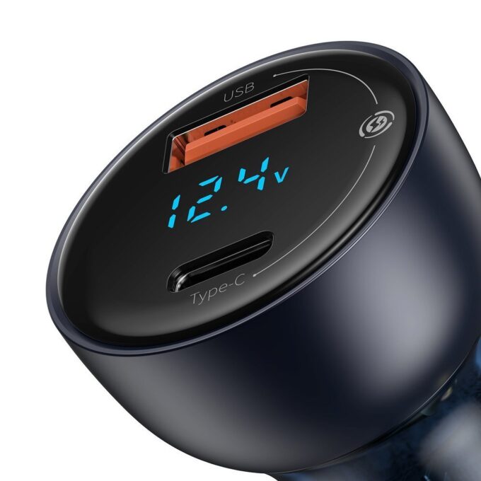 Зарядно за автомобил 12V BASEUS 65W, USB-A, USB-C + кабел Type-C - Type-C 100W (TZCCKX-0G) - Image 5