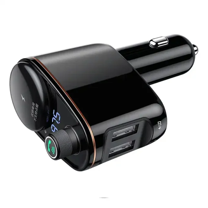 Трансмитер Baseus MP3 Wireless, 2xUSB-A, 12V сокет, T-typed Locomotive S-06 (CCHC000001) - Image 3