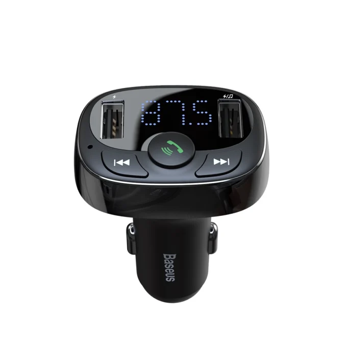 Трансмитер Baseus MP3 Wireless, 2xUSB-A, Micro SD, T-typed S-09A (CCMT000001) - Image 3