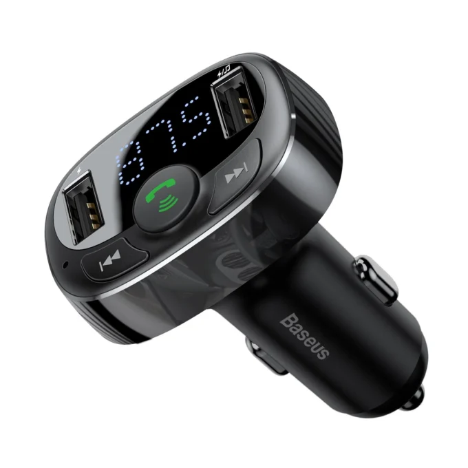 Трансмитер Baseus MP3 Wireless, 2xUSB-A, Micro SD, T-typed S-09A (CCMT000001) - Image 5