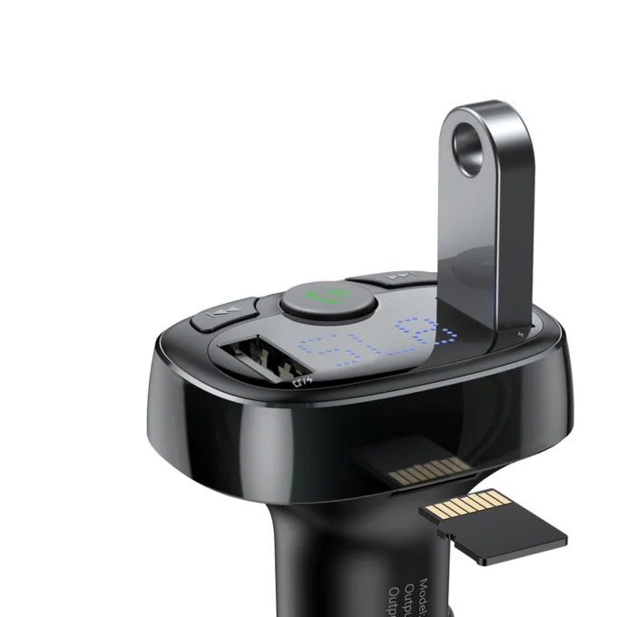 Трансмитер Baseus MP3 Wireless, 2xUSB-A, Micro SD, T-typed S-09A (CCMT000001) - Image 6