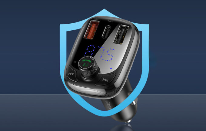 Трансмитер Baseus MP3 Wireless, 2xUSB-A, USB-C, Micro SD, T-typed S-13 (CCMT000101) - Image 7