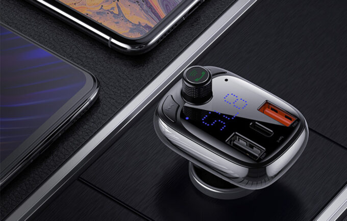 Трансмитер Baseus MP3 Wireless, 2xUSB-A, USB-C, Micro SD, T-typed S-13 (CCMT000101) - Image 9