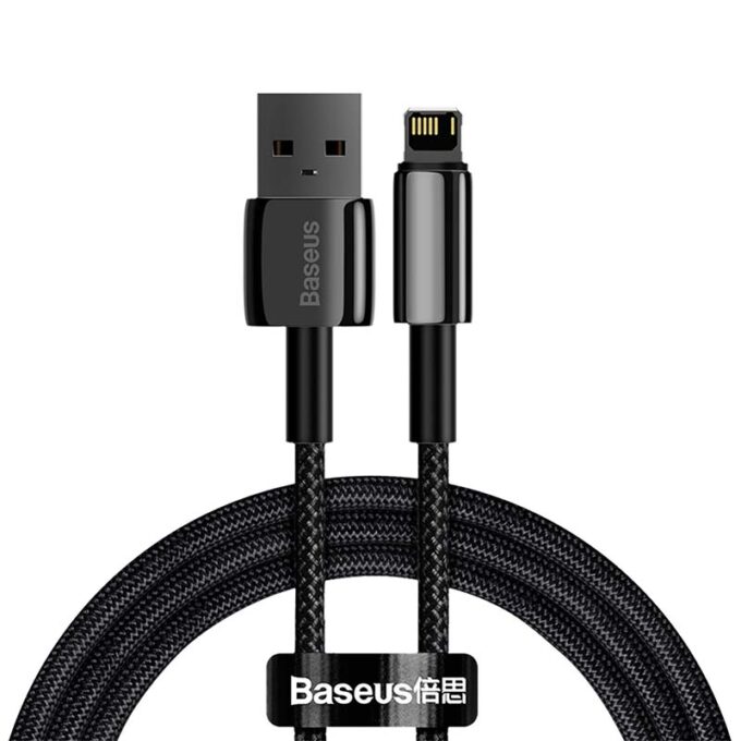 Кабел BASEUS USB-A - Lightning, 2м,2.4А, Tungsten Gold, (CALWJ-A01)