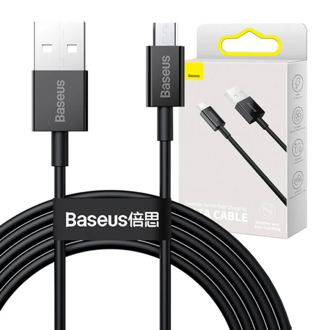 Кабел BASEUS USB-A - Micro USB, 2м, 2A Superior - Image 12