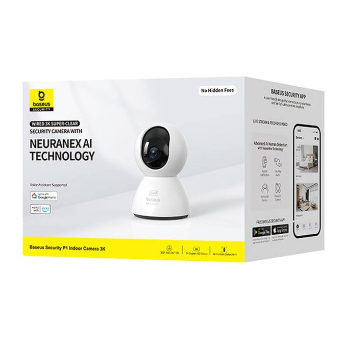 Интелигентна вътрешна камера за видеонаблюдение Baseus Security P1 Indoor Camera 3K - (S0TV012132) - Image 9